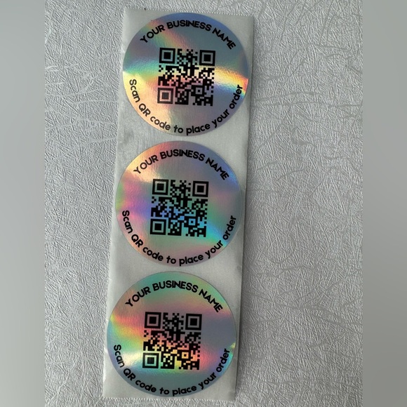 Custom QR code- Round sticker for your Business Stickers- custom 2 inch sticker - Picture 3 of 3